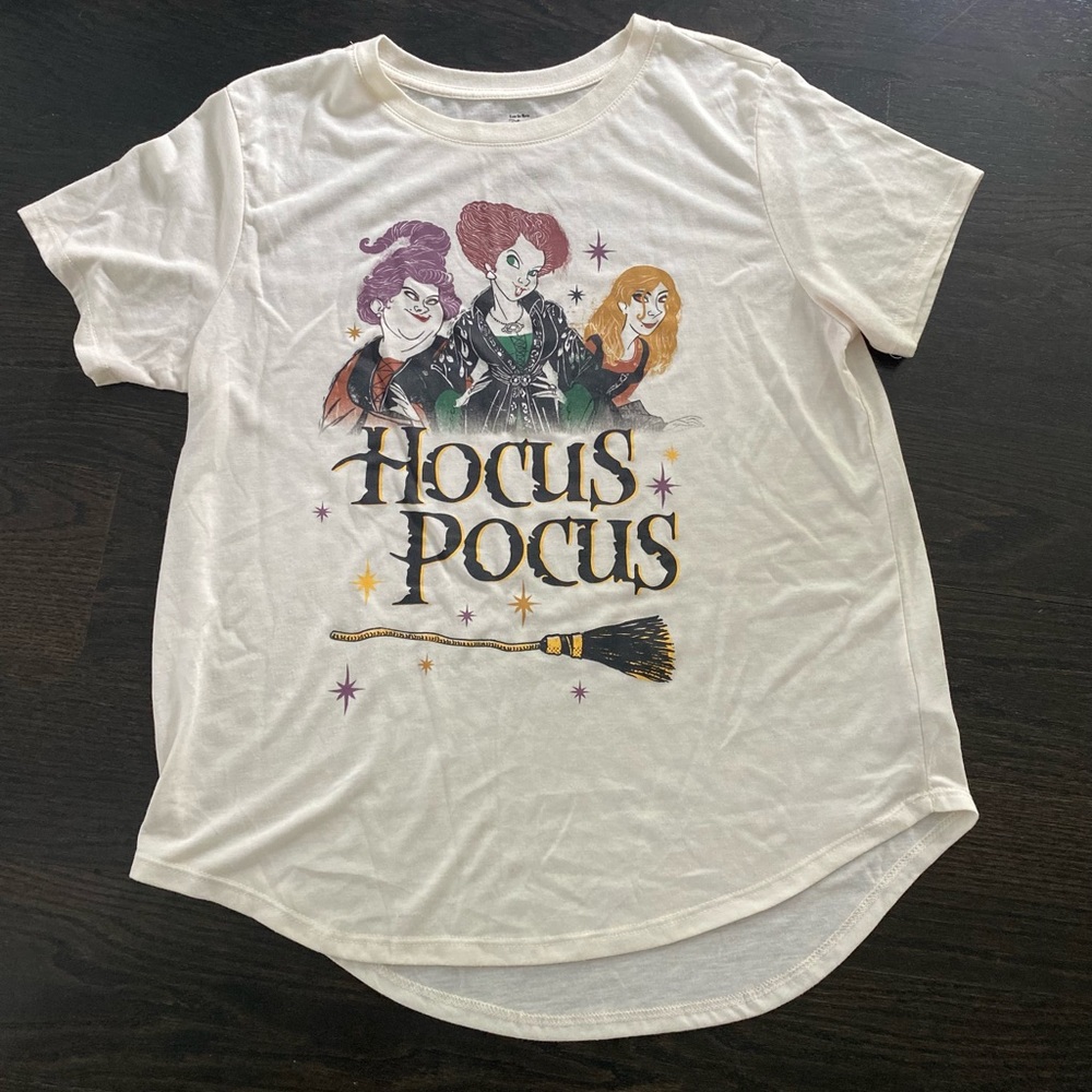 DISNEY Hocus Pocus Juniors Cream Sanderson Sisters Graphic Tee XXL (19)